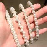 serre tête élégant avec perles et diamants