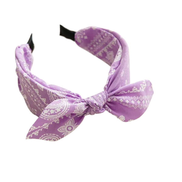 serre-tête noeud papillon violet