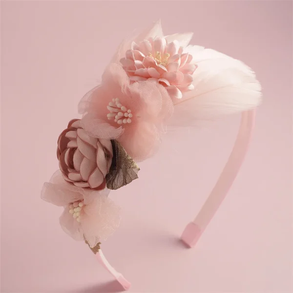 serre-tête plume élégant pour enfant