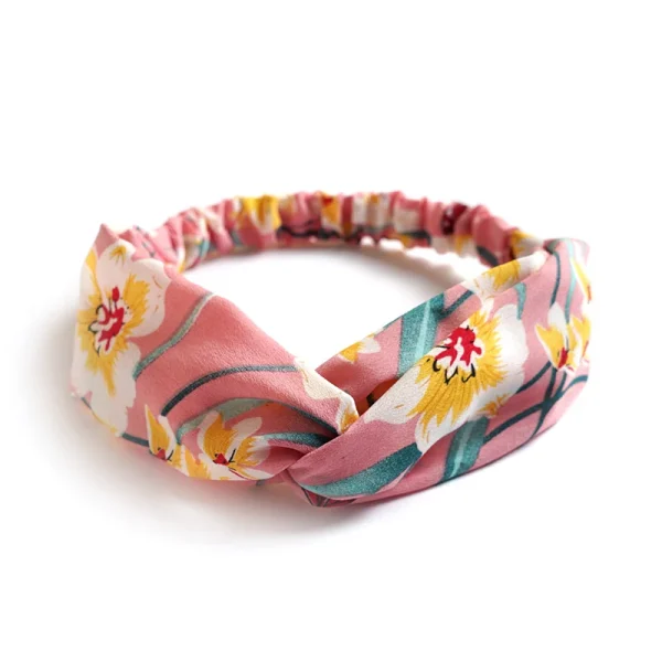 serre-tête élastique torsadé floral