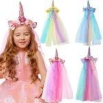 bandeau licorne avec voile jaune