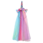 bandeau licorne scintillant avec voile jaune
