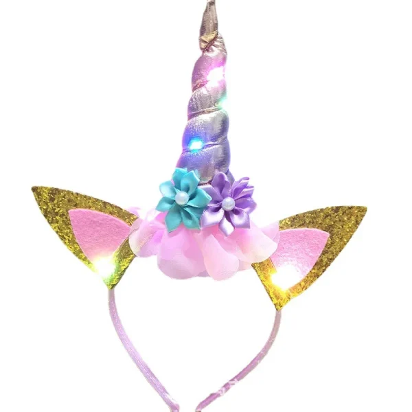 bandeau de licorne arc-en-ciel