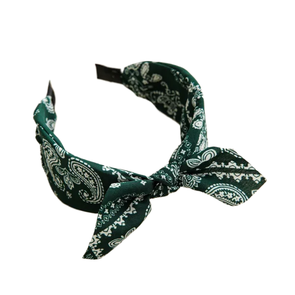 serre-tête noeud papillon vert