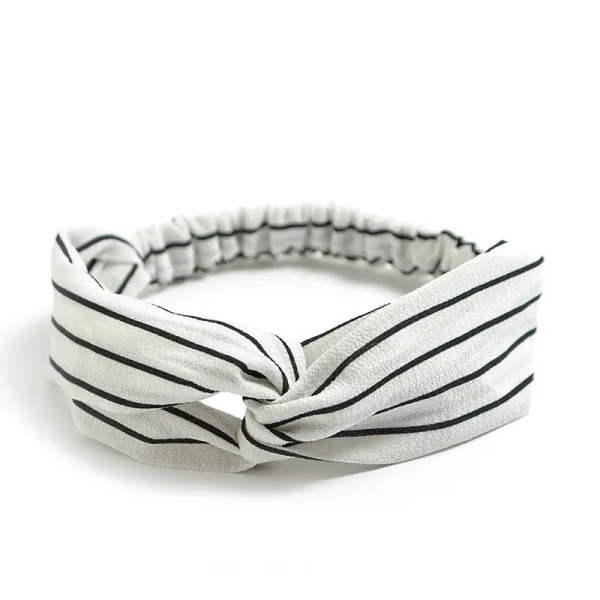 serre-tête élastique torsadé blanc