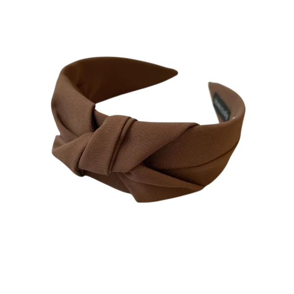 bandeau à nœud bohème en tissu café