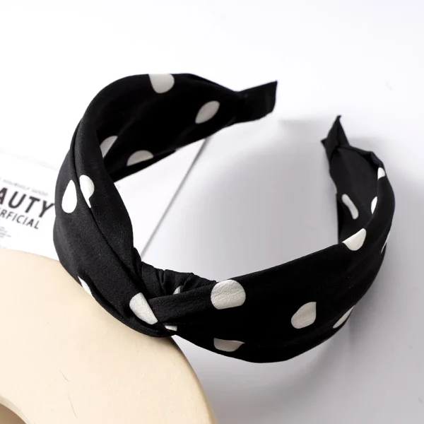 accessoire cheveux bandeau torsadé point blanc