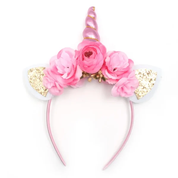 bandeau licorne rose pour enfant