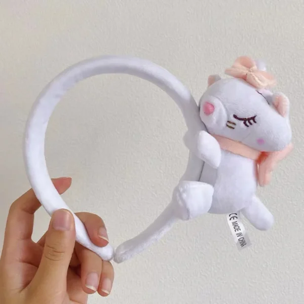 bandeau licorne en peluche