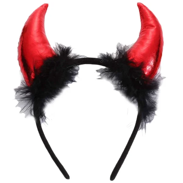 serre-tête halloween corne lucifer rouge