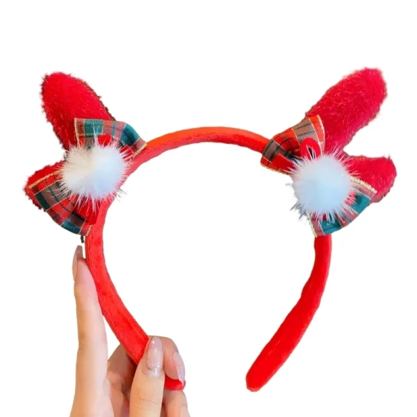 serre-tête bois de cerf angélique rouge