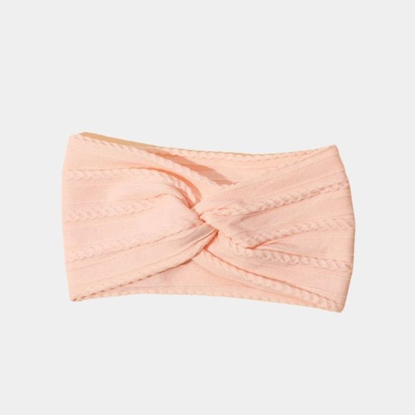 Bandeau bébé large rose pâle