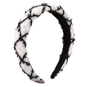 serre-tête laine blanc et noir