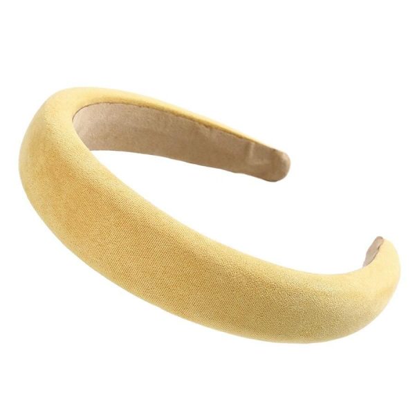 serre tête moutarde velouté