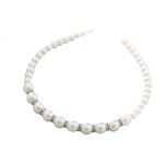 serre tête ligne de perles et de diamants