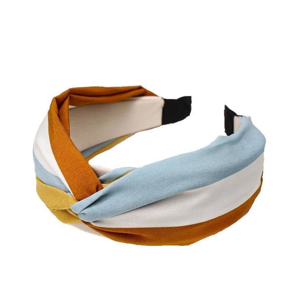 serre tête turban tricolore bleu blanc et orange