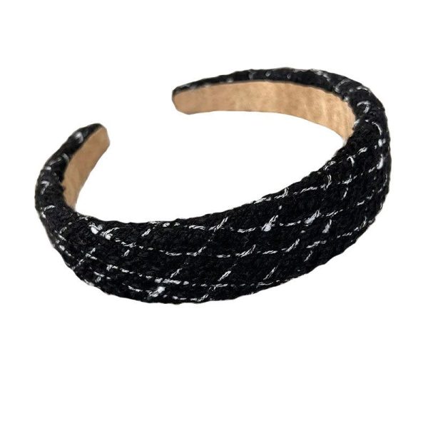 serre tête tweed noir